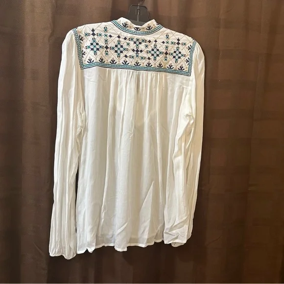 NWT Johnny Was Paola Embroidered Blouse White XS reg $220‎ - Picture 6 of 6